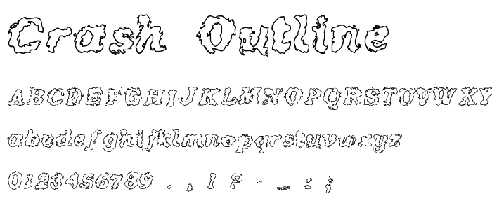 Crash Outline font